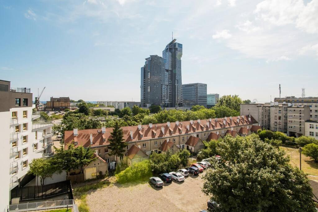 Ferienwohnung Luksusowy Penthouse Z Jacuzzi I Widokiem Na Morze Gdynia Exterior foto